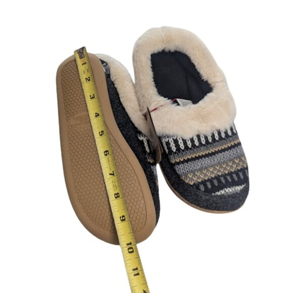 NWT Dearfoam Dluxe Memory Foam Women's in slippers with Shearling detail* Sz 7-8 - Picture 8 of 9